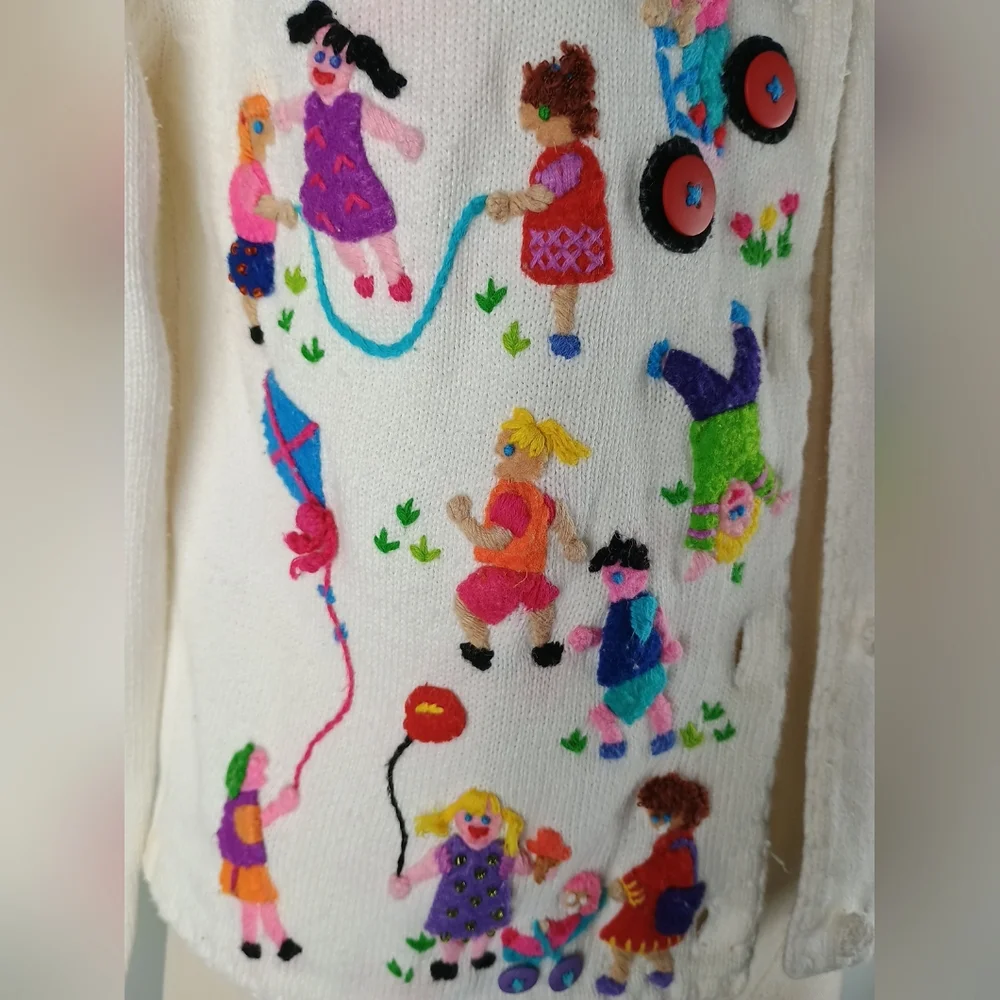 Vintage Michael Simon Outdoor Activities Women’s Small Cardigan Sweater - Picture 11 of 16